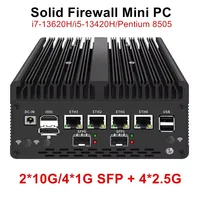 Topton Solid Firewall Mini PC Intel i7 13620H i5 13420H 8505 4*2.5G Nics 2*10G or 4*1G SFP 2*DDR5 NVMe Industrial Computer Host 1