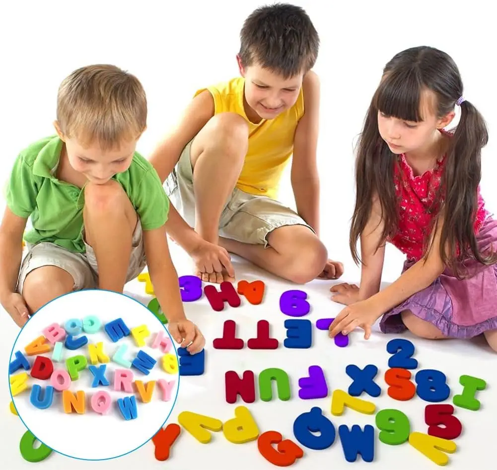 36pcs Baby Bath Toys Removable Foam Letters Numbers Shower Toys Toddler Alphabet Letters Toys Gift for Kids Educational Bathroom 3