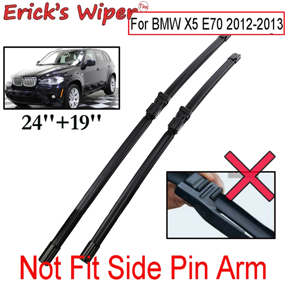 Ener'S Wiper Lhd Spazzole Tergicristallo Anteriori Per Bmw X5 E70 2012 - 2013 Spazzole Antipioggia Per Parabrezza Parabrezza 24 "+ 19" Pulsante