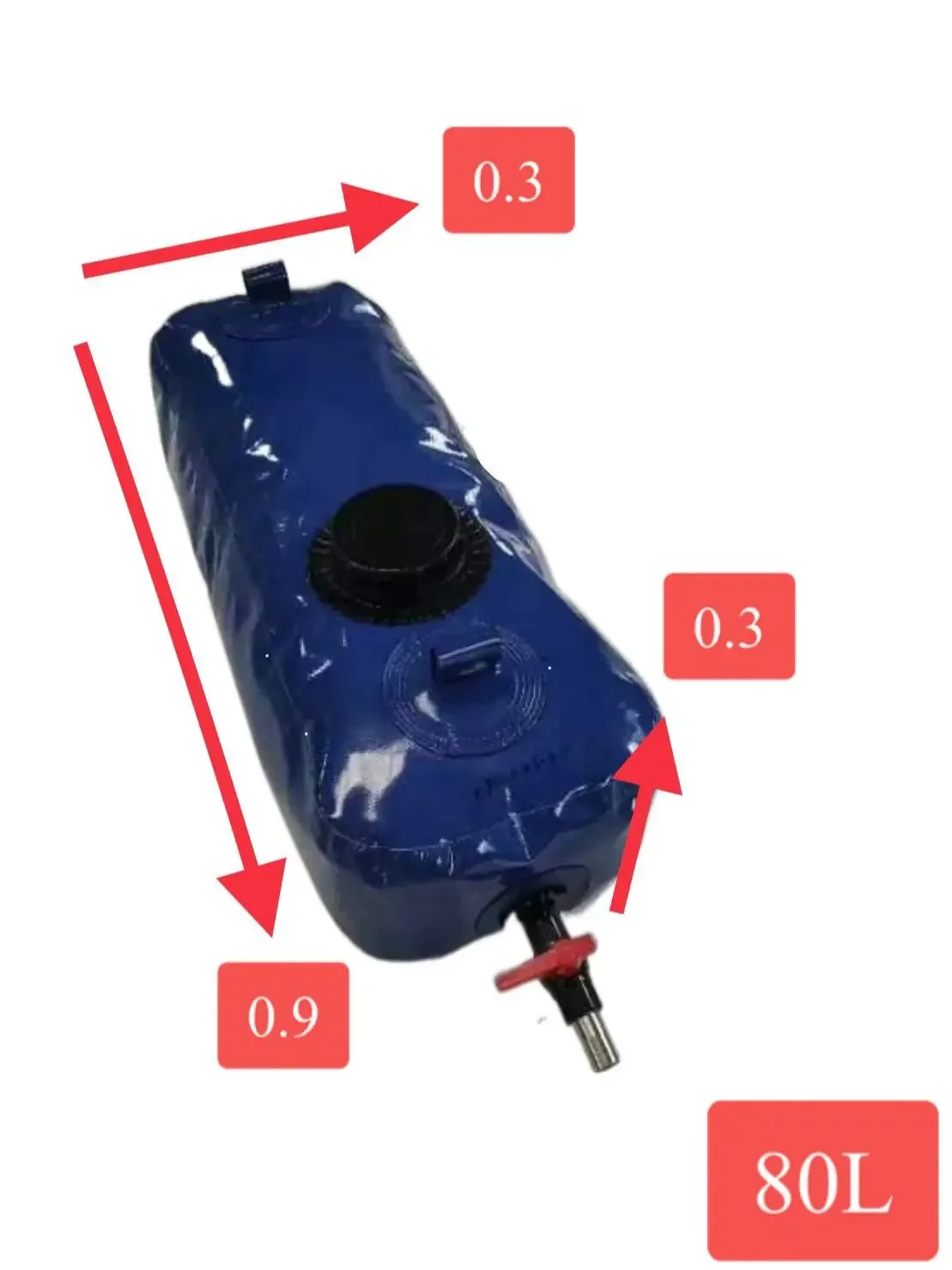 80L PVC vehicle transport water storage container foldable portable outdoor camping garden irrigation water bag