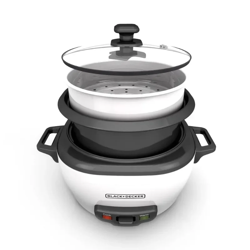 6 Cup Electric Rice Cooker with Steaming Basket
