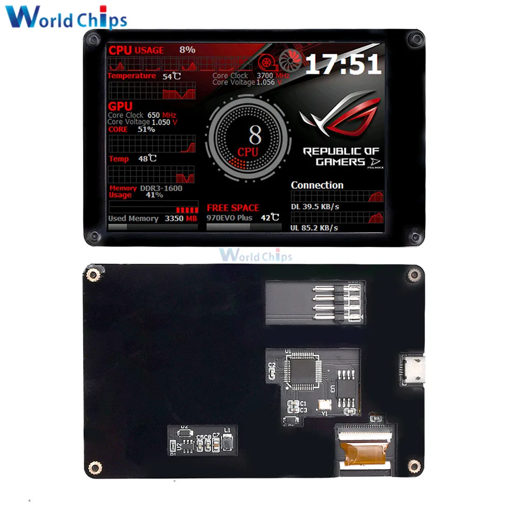 3.5 ġ IPS LCD  ÷, AIDA64 USB  ÷  ũ TYPE-C, 320*480   ũ,  ̿