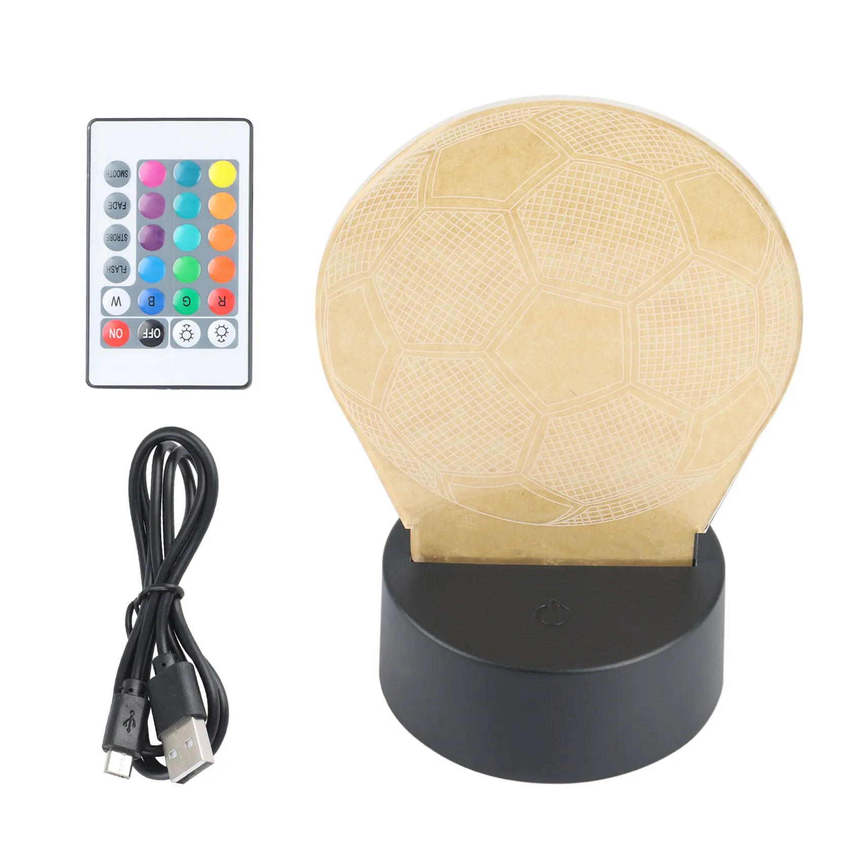 

Football 3D Illusion Lamp Football Gifts for Boys Girls Night Light with 16 Colors Change Remote Control Desk Lamp