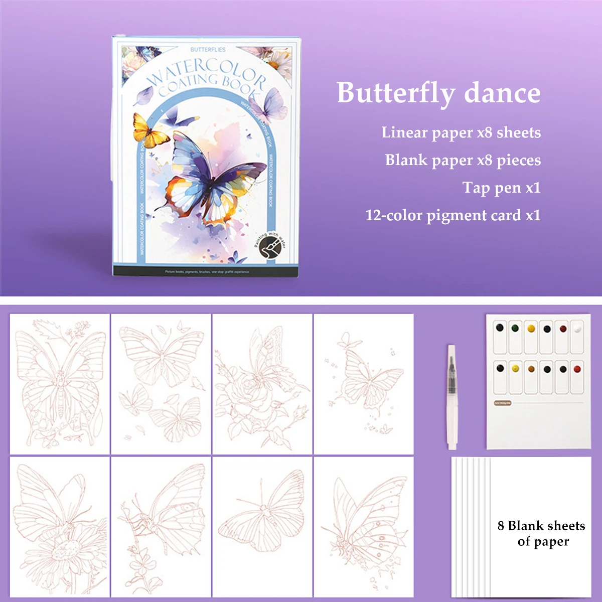 Children's Reusable Watercolor Art Kit: Educational and Non-Toxic Creative Activity Set