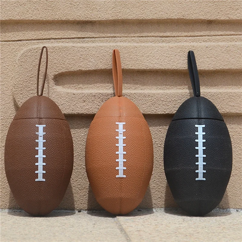 

Rugby Shaped Travel Water Bottle Reusable Silicone Foldable Water Bottles for Gym Camping Hiking