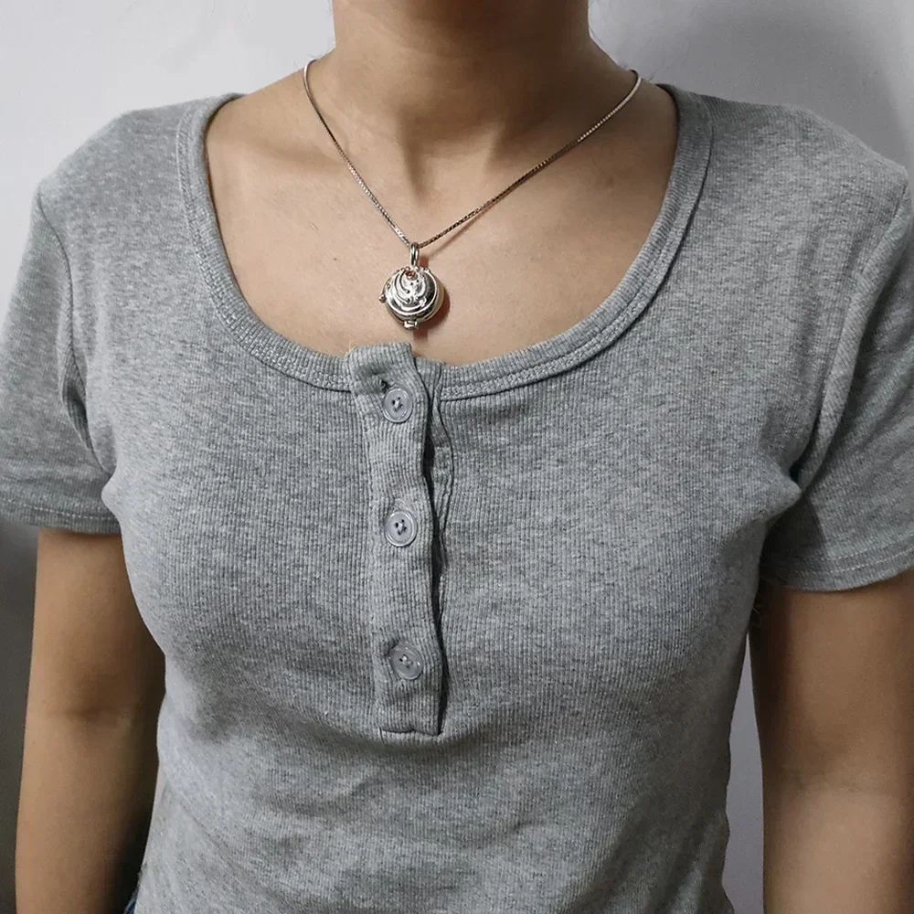 925 Sterling Silver Verbena Elena Necklace Pendant Jewelry Retro Setting Zircon Gemstone Girlfriend Gift