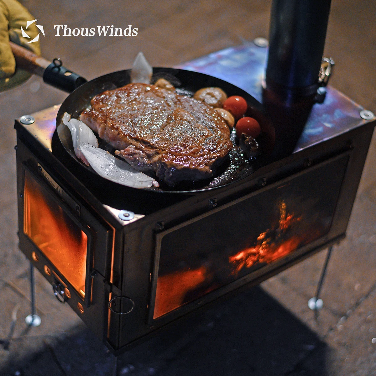 

Thous Winds Outdoor Titanium Wood Stove Ultralight Portable Camping Heating Furnace Field Survival Winter Bushcraft Picnic