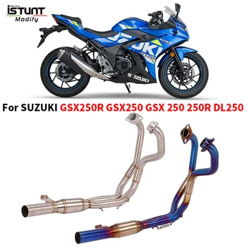 For SUZUKI GSX250R GSX250 GSX 250 250R DL250 2016 - 2022 Motorcycle Exhaust Escape Moto Full System Modified Front Link Pipe