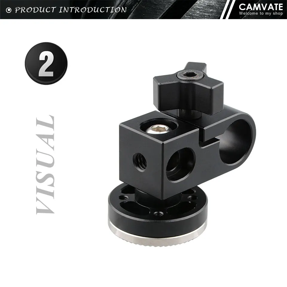 Single 15mm Rod Clamp Adapter With M6 ARRI Rosette Mount Lock For DSLR Camera Sh