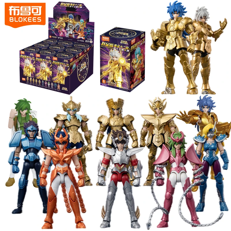 BLOKEES Original Saint Seiya V04 Gold Zodiac GALAXY VERSION V01 02 03 Jungfrau SHAKA Zwillinge SAGA Spielzeug-Bausatz Actionfigur Geschenk