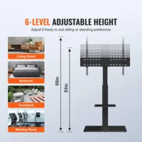 SucceBuy TV Stand Mount Swivel Tall TV Stand for 32 to 85 inch TV Height Adjustable Portable Floor TV Stand Max VESA 600 x 800mm - Image 3