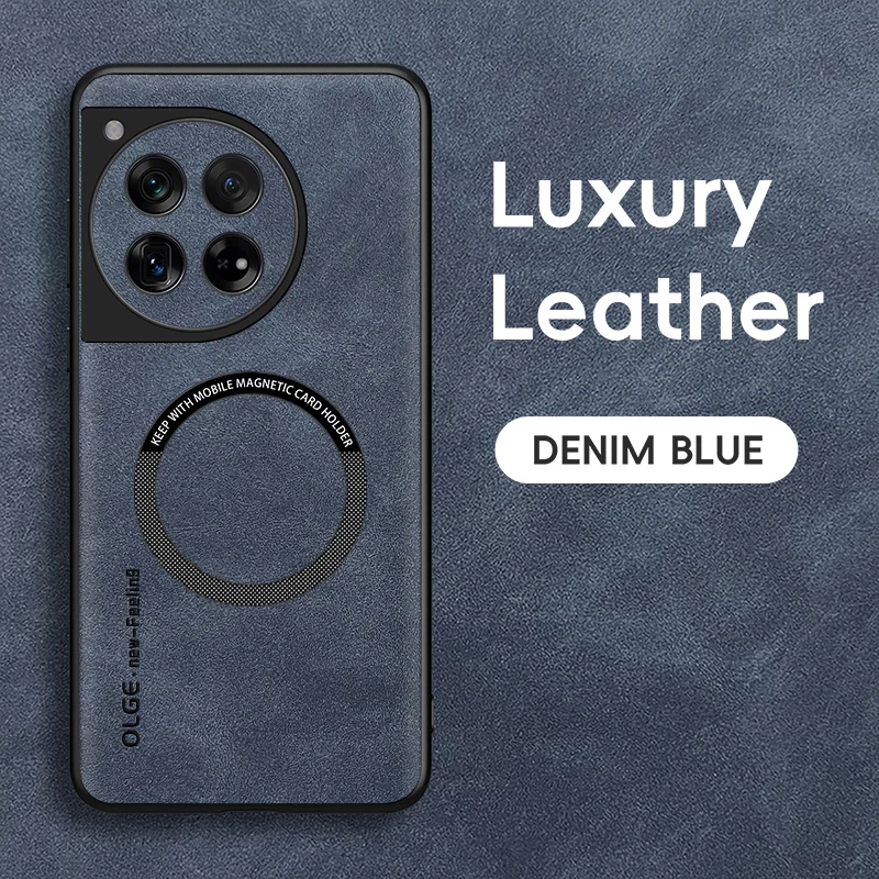 Magnetic Retro Leather Soft Wireless Charging Phone Case Cover
