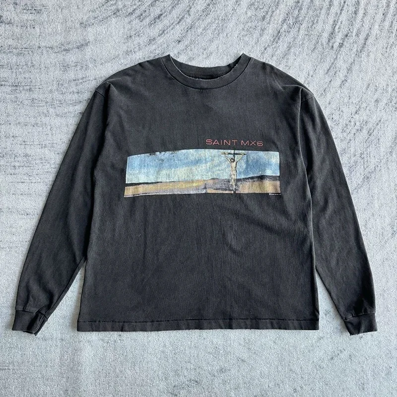 Fiery Lightning Saint Oversized Long Sleeve T-Shirt