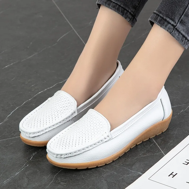 Women's Shoes Slip On Loafers For Square Flats Shoes Bottom Non Slip Casual Sandal Flat Shoes For Women Maternity Shoes