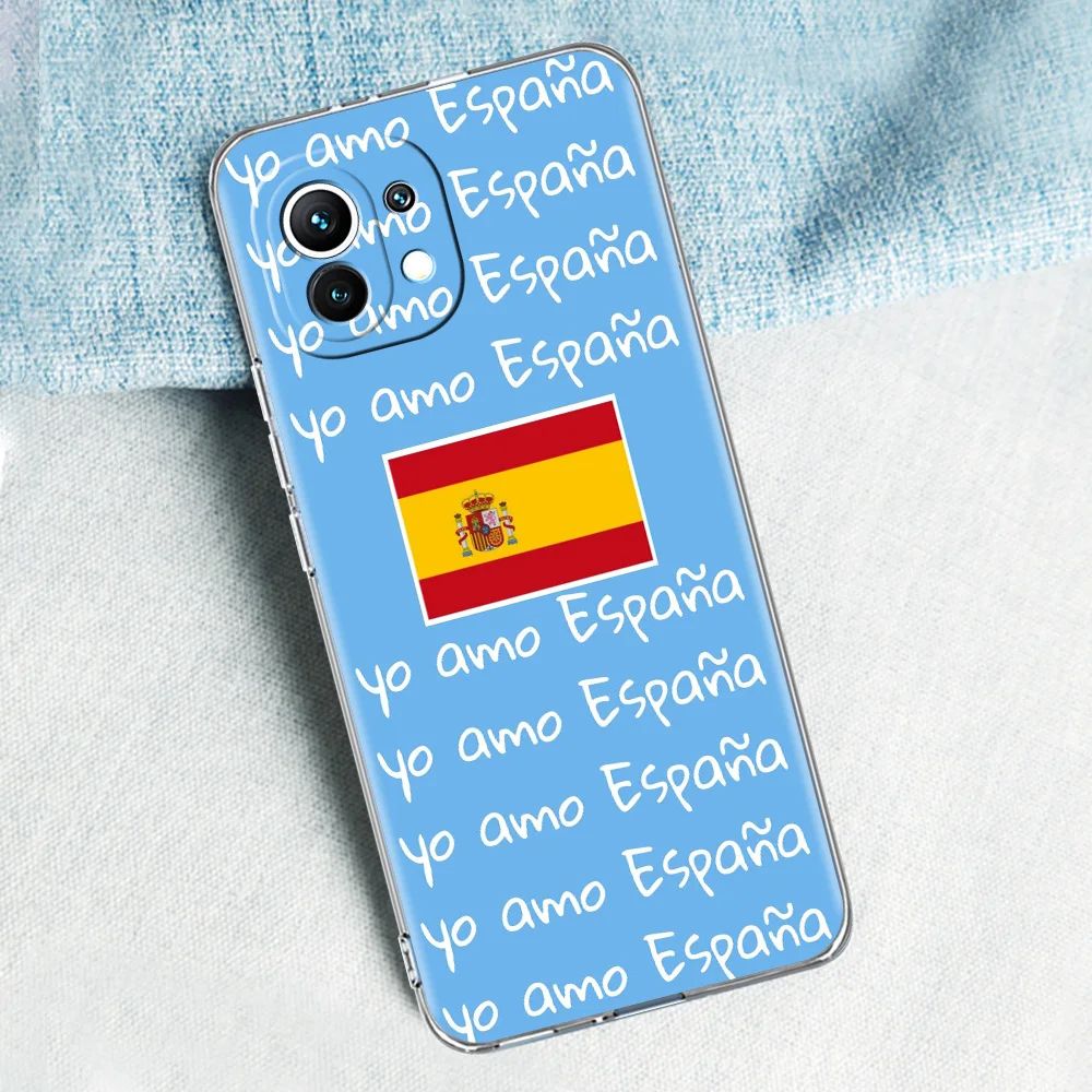 Clear Spain Flag Phone Case Cover