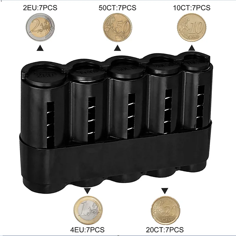 Coin Storage Euro Coin Mechanism Holder Euros Box Taxista Purse Safe for Money CXG03 coin bank coin holder coin saver