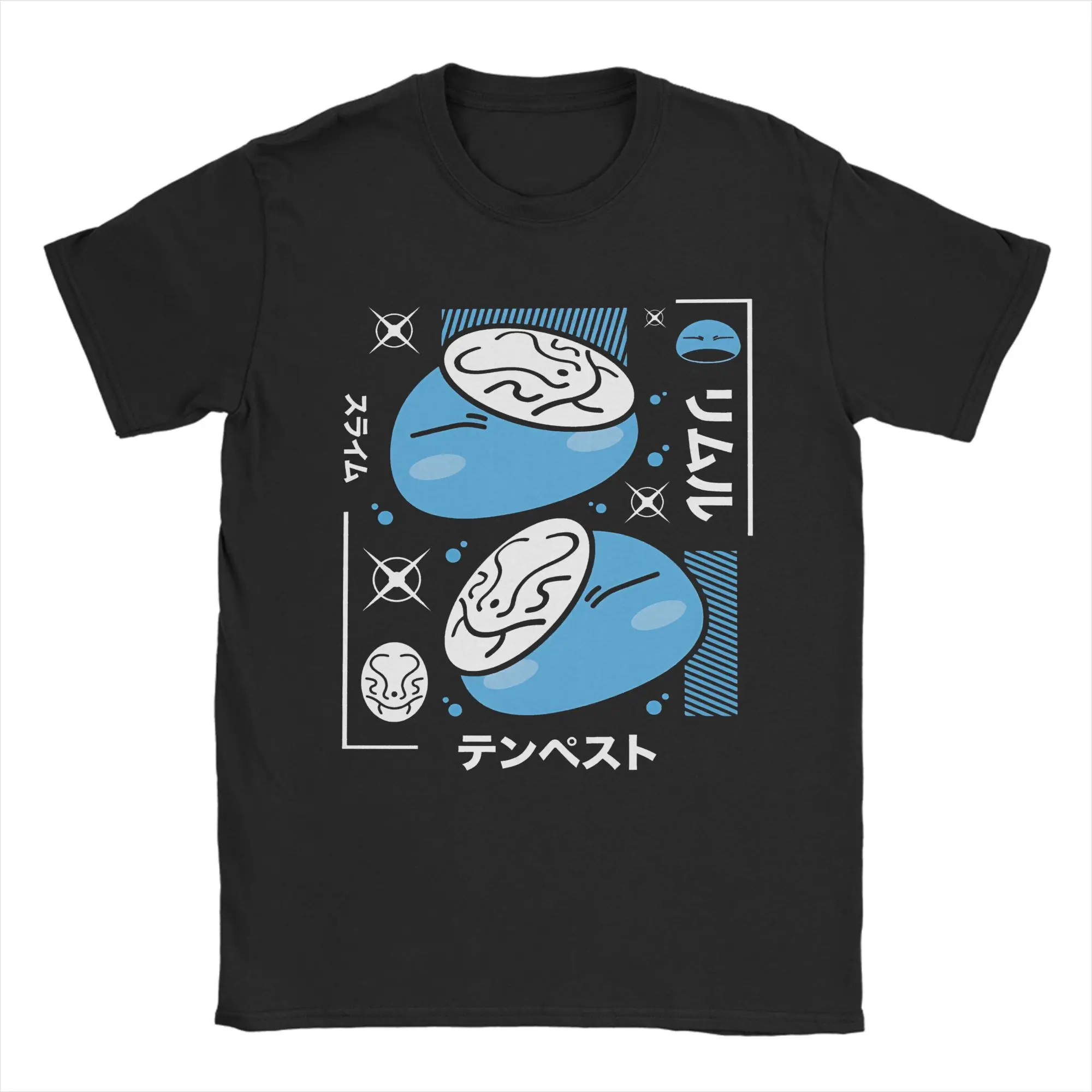 Rimuru Slime T-Shirt für Herren, Baumwolle, Neuheits-T-Shirts, O-Ausschnitt, That Time I Got Reincarnated as a Slime Tees, kurzärmelige Kleidung