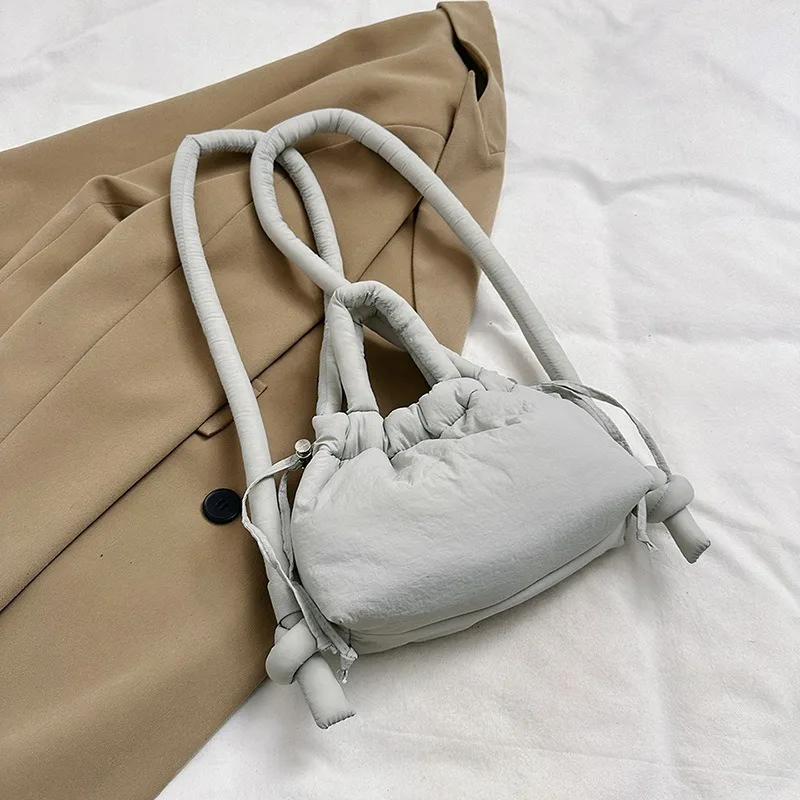 ตัวเลือกสินค้า กระเป๋าถือแฟชั่นเกาหลี กระเป๋าสะพายข้าง กระเป๋า Mini Tote ผ้า Soft Dacron สำหรับผู้หญิง