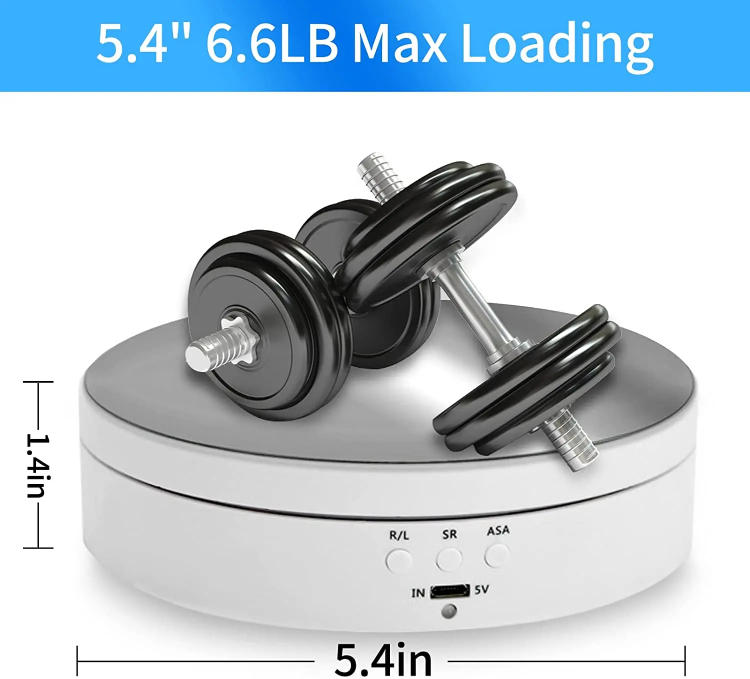 14cm Turntable Display Stand 360 Motorized Rotating Display Stand For Photography Products And Displays Max Load 6.6 Lbs Video