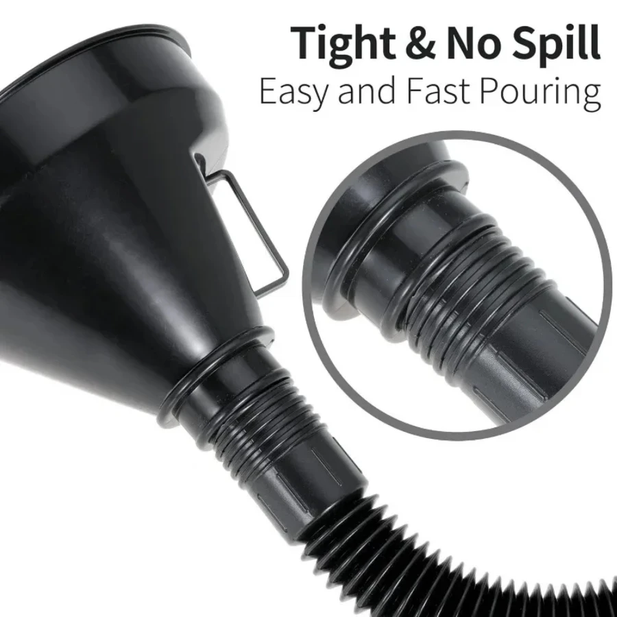 Engine Refueling Funnel with Filter for Car Motorcycle Truck Oil Gasoline Filling Strainer Extension Pipe Hose Funnels Tool