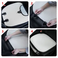 Universal Breathable Car Seat Cushion Non-slip Wear-resistant Rear Seat Cushion Solid Color Ice Silk Auto Protector Mat Pad 6