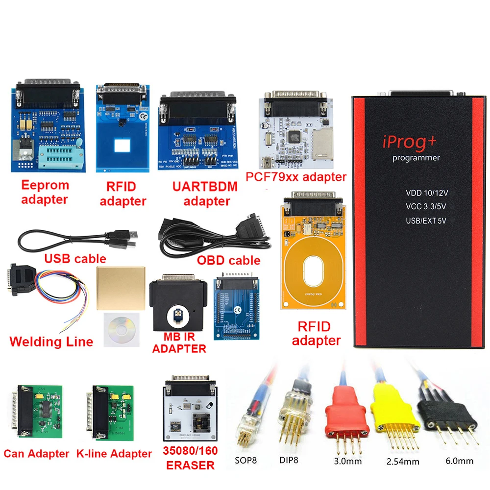IPROG Pro V87 Full ECU Key Programmer Iprog+ Eeprom IMMO Car Radio Reset Dashboard PK DIGIPROG 3 Carprog key programmer