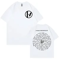 Twenty One Pilots Overcompensate Lyric Print T-shirt The Clancy World Tour 2024 T-shirts Men Women Fashion Rock Hip Hop T Shirts 2