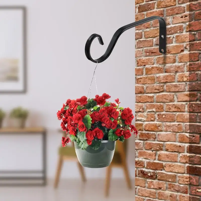 

Iron Hook Hang Lantern Plant Flower Pot Wrought Iron Hooks Garden Decoration Wall Hanging Hook Hanger Rack Wall Decoration