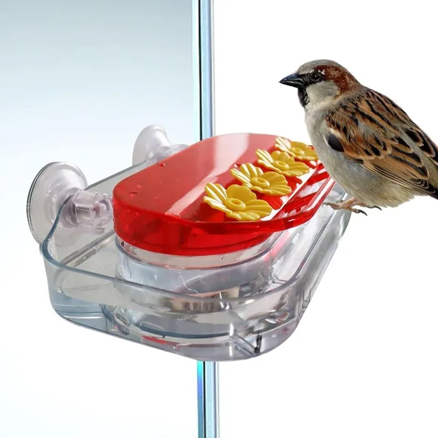 Window Hummingbird Feeders Hanging Hummingbird Feeder with Suction Cup Tabletop Humming Bird Feeder Bird Water Station Trays 2