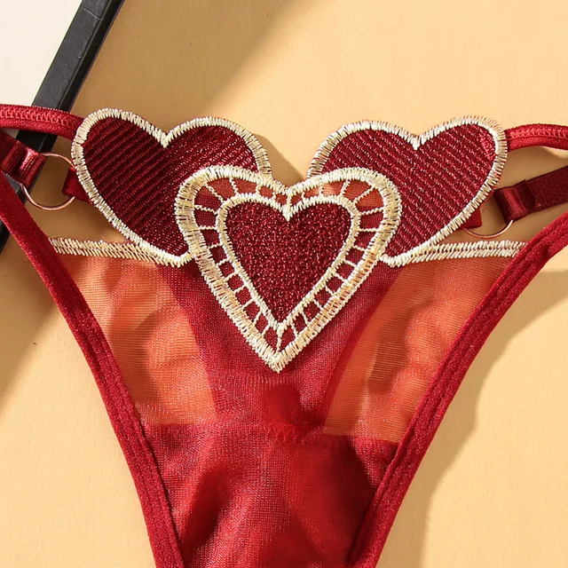 Elegant Embroidered Low-Rise Japanese Thongs for Women’s Lingerie - Image 4