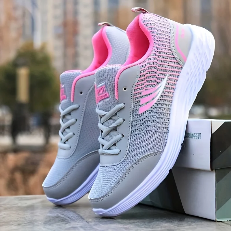 Frühling und Herbst Damen täglich Damenschuhe Casual Sports koreanische Mode atmungsaktive Flat Bottom Running Light Travel Sneakers