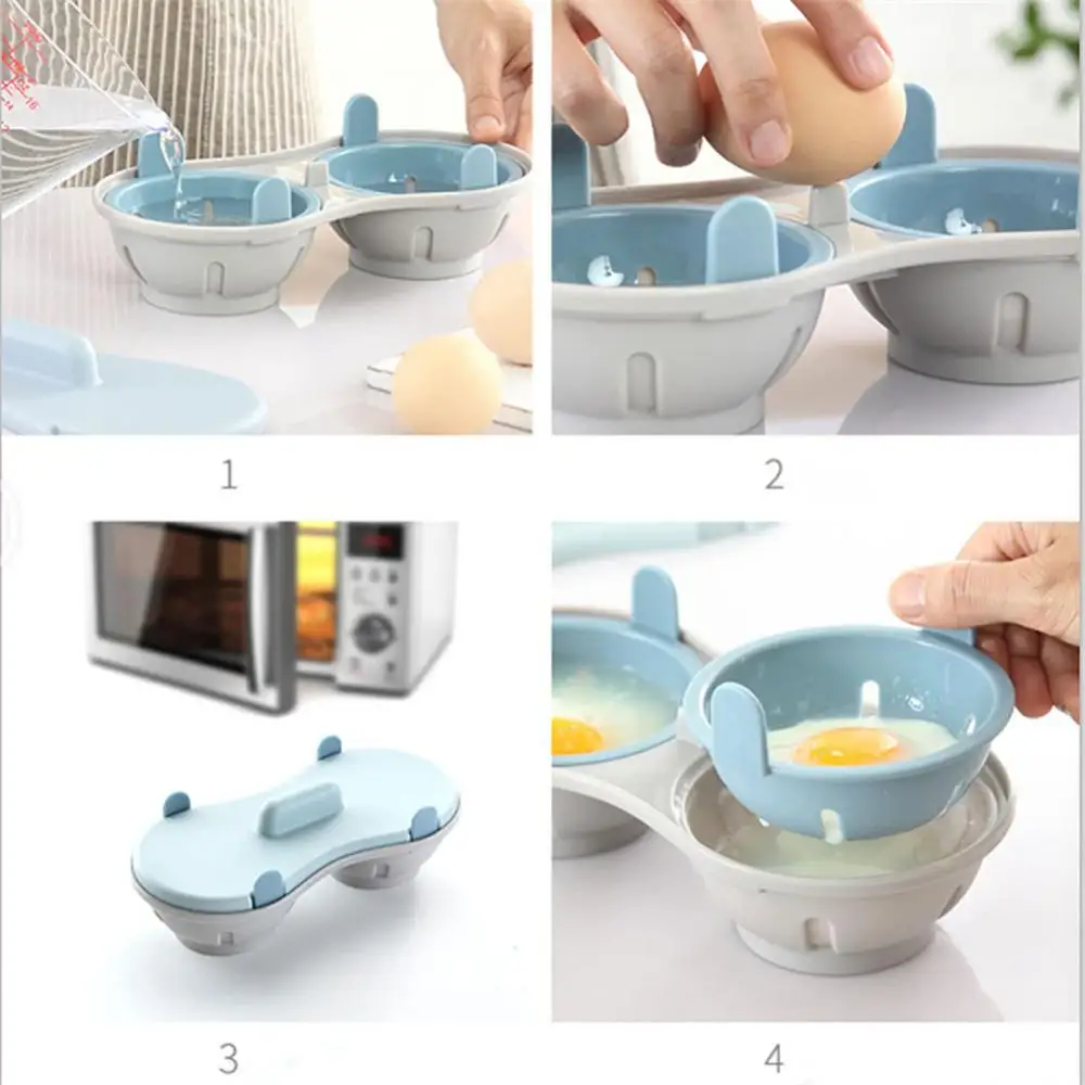 Description Picture 3 of itemHot Spring Egg Mold ,Cooking Tools,Clear Water Lotus Egg Maker, Microwave Eggs Poacher,Double-Cup Egg Boiler,Kitchen Gadget
