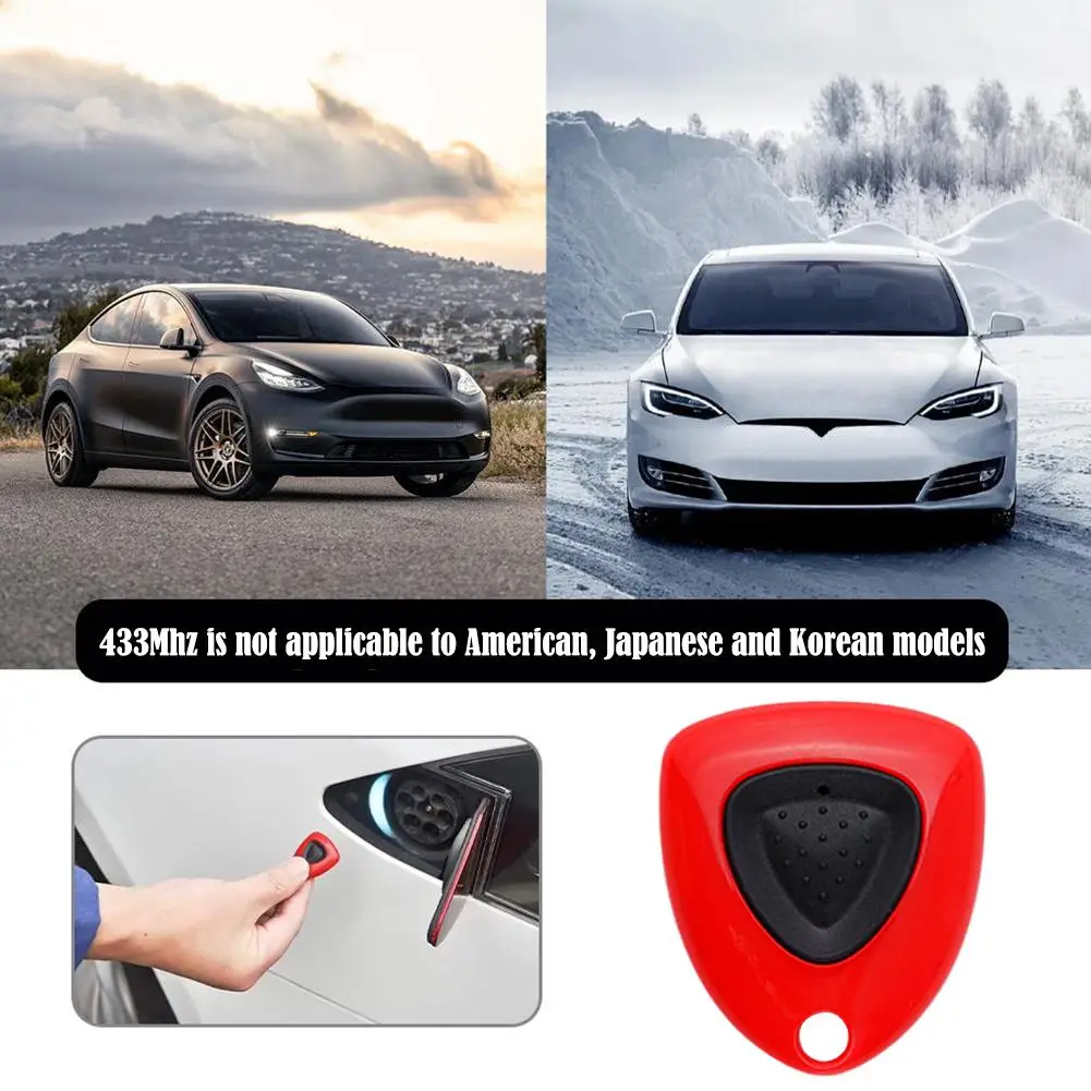 

For Tesla Y S X Remote Control of Charging Cover Open Pile Modely Port Button Key Accessories Charger Opening Cover Chip S2V2
