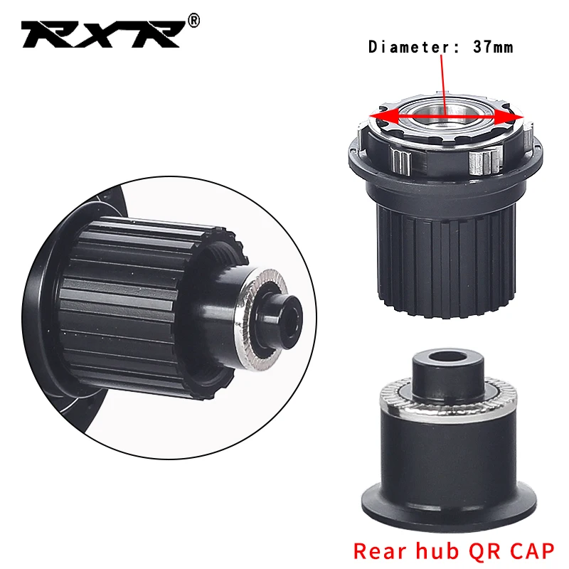 RXR Mountain Bike Hubs End Cap Adapter QR or THRU Cap MS Adapter MTB Cassette 12Speed Original Bicycle Body Freehub