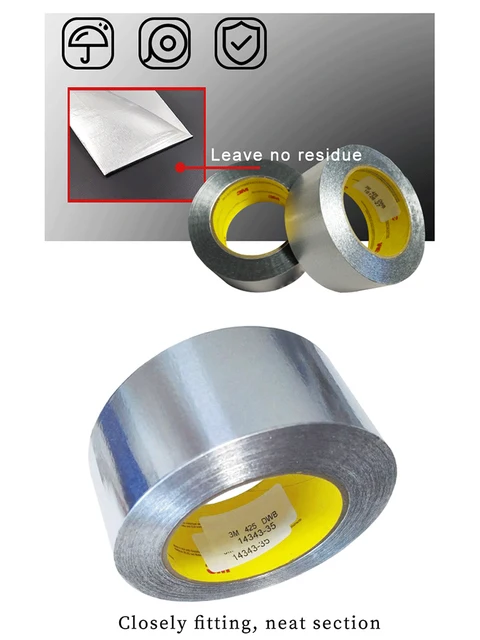 Fita-Cinta adhesiva metálica adesiva 425, cinta de metal conductora de  calor de Metal, cinta adhesiva acrílica de alta temperatura, longitud de  55M, 3M - AliExpress