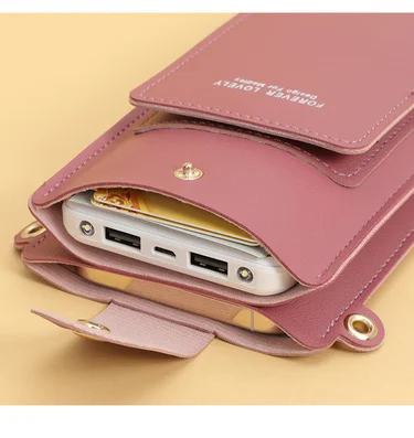 Damen Taschen weiches Leder Brieftaschen Touchscreen Handy Geldbörse Cross body Schulter gurt Handtasche für weibliche billige Damen Taschen – Detail 11