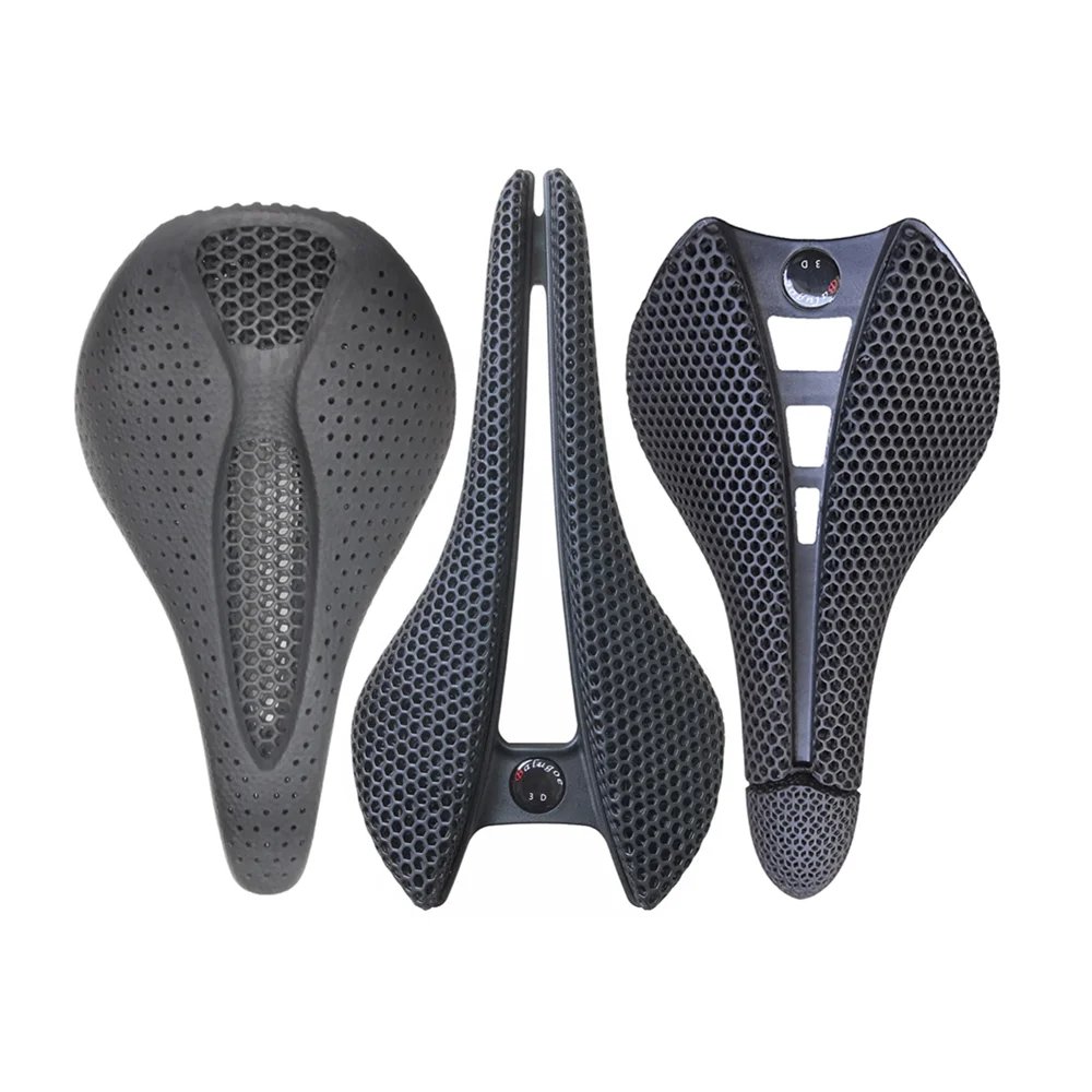 

BALUGOE 3D Printed Bicycle Saddle Fiber Hollow Comfortable Breathable MTB Gravel Road Bike Cycling Seat Parts 6*6MM