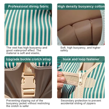 Kids Life Vest Toddlers Swim Vest Cartoon Swimsuit Children Swimming Aid Buoyancy Floatation Jackets Swimming Pool Accessories 4