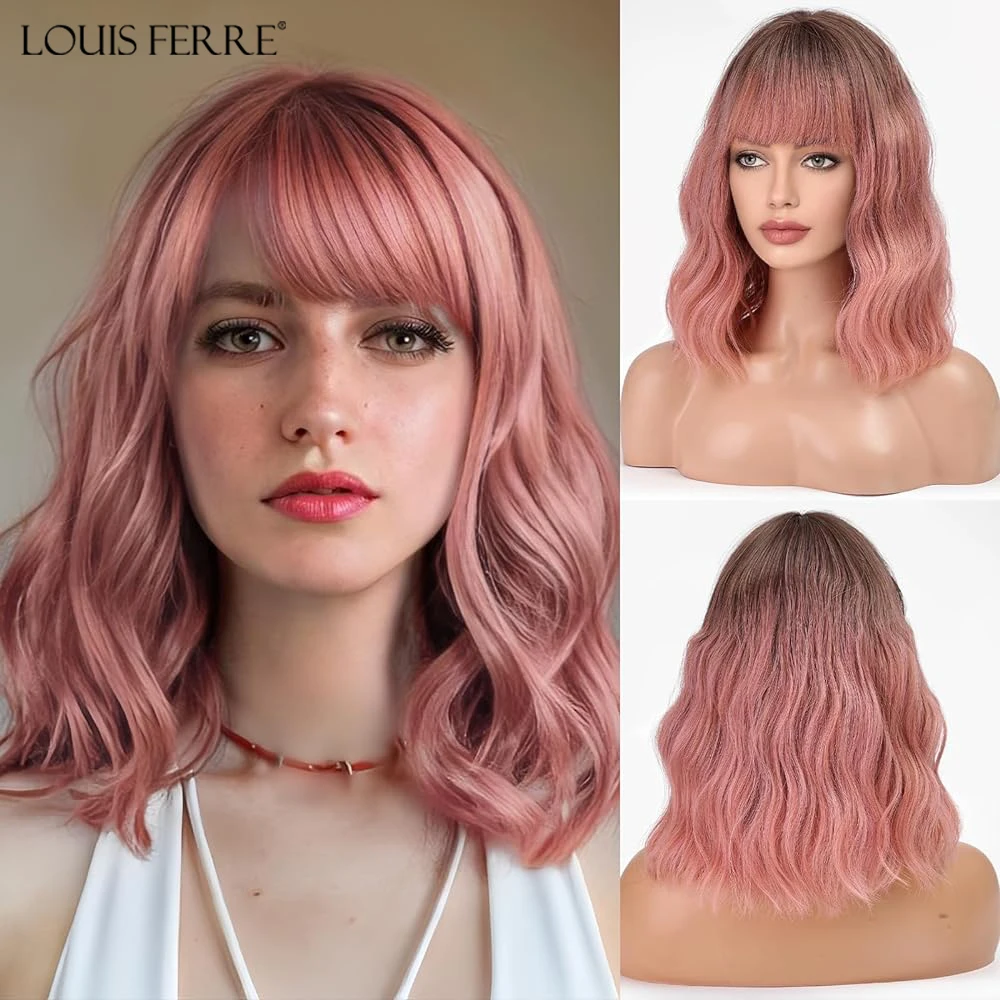louis-ferre-kurze-bob-synthetische-per-cken-mit-pony-ombre-rosa-nat