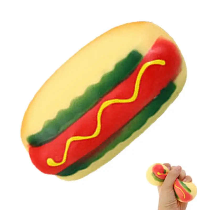 

Hot Dog Sausage Squeeze Toys Stress Ball Soft Sensory Stretchy Fidget Toy Rebound Squish Balls Funny Christmas Gift For Kids