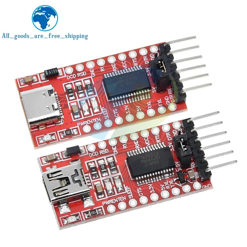 TZT 1PCS FT232RL FT232 FTDI USB 3.3V 5.5V to TTL Serial Adapter Module for A-rduino Mini Port