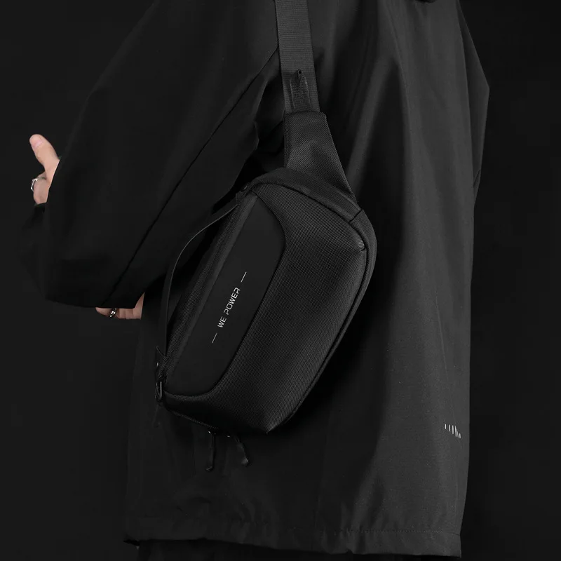 HVTIL Men Minimalism Style Luxury High Quality Chest Bag Travel Large Capacity Fashion Crossbody Pack Outdoor Leisure Bag Bolsas