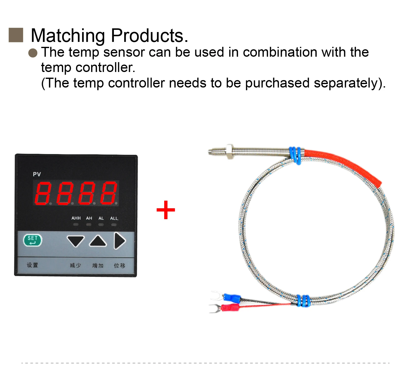 K Type Screw Temperature Probes M6 Thermocouple Sensor with Wire High Temp Stain