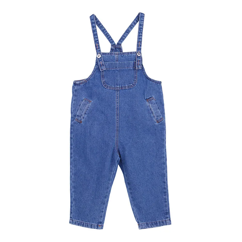 

Girls Denim Cropped Trousers Children's Casual Harem Overalls Kids Casual Jeans Bib 3-12T