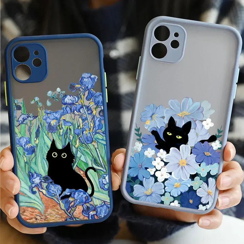 Vintage Van Gogh Cat Art Phone Case - Shockproof Hard Cover