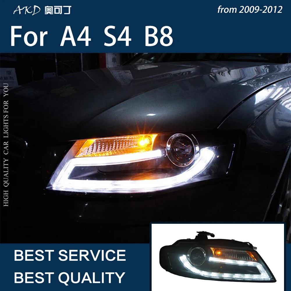 

Car Lights for Audi A4 B8 2009-2012 A4L S4 RS4 LED Auto Headlight Assembly Upgrade Bifocal Lens Xenon Tool Accessories