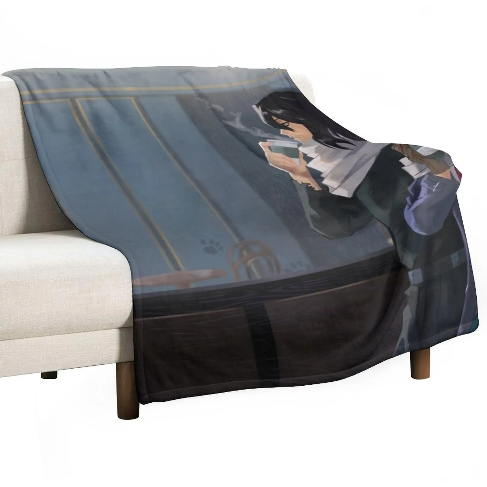 

Aizawa and Shinsou Cat Cafe Throw Blanket Stuffed Blankets Large Blanket Hairy Blankets