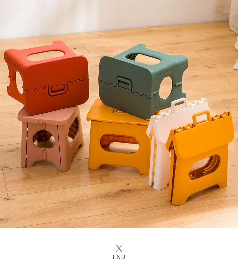 Portable Plastic Folding Stool Outdoor Fishing Stool Small Stool Kindergarten Children's Bench Adult Low Stool Folding Stool