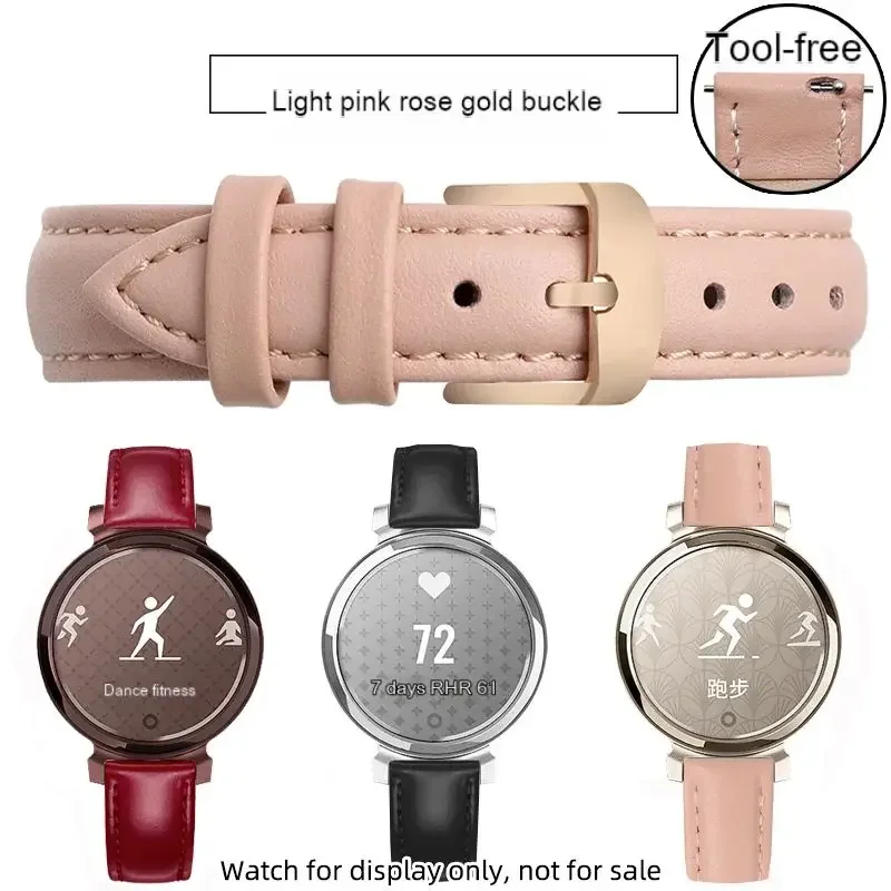 Elegant 14mm Women's Cowhide Leather Watch Strap with Quick Release