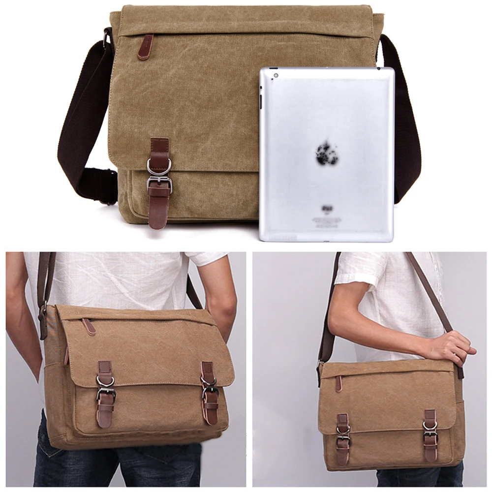 Fashion Canvas Travel Bag for Business Computer Male Shoulder Laptop